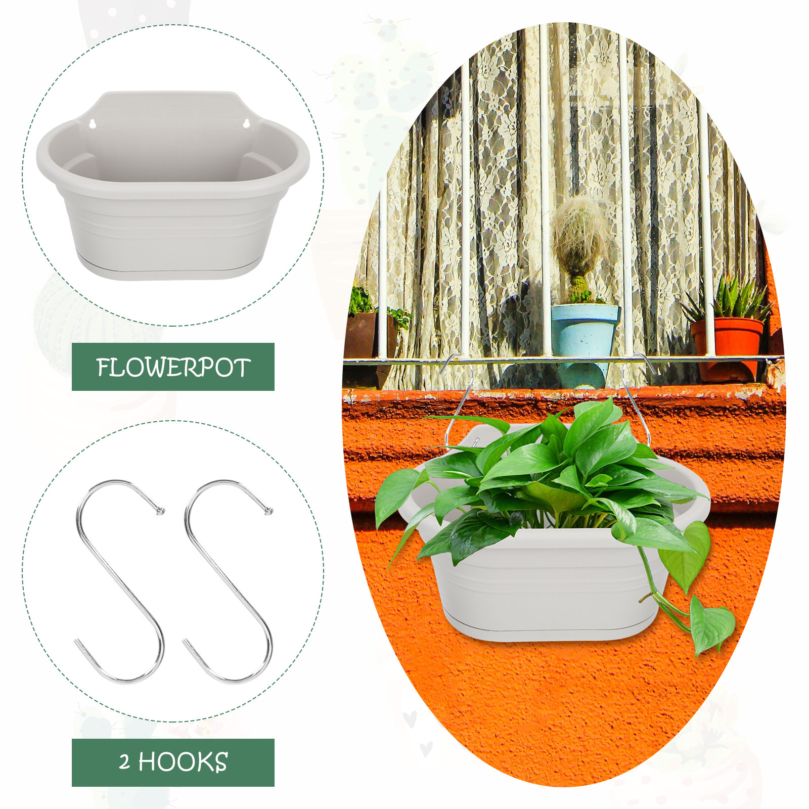 1Set Wall Hanging Flower Pot S - Spider Plant Hanging บทวิจารณ์และราคา