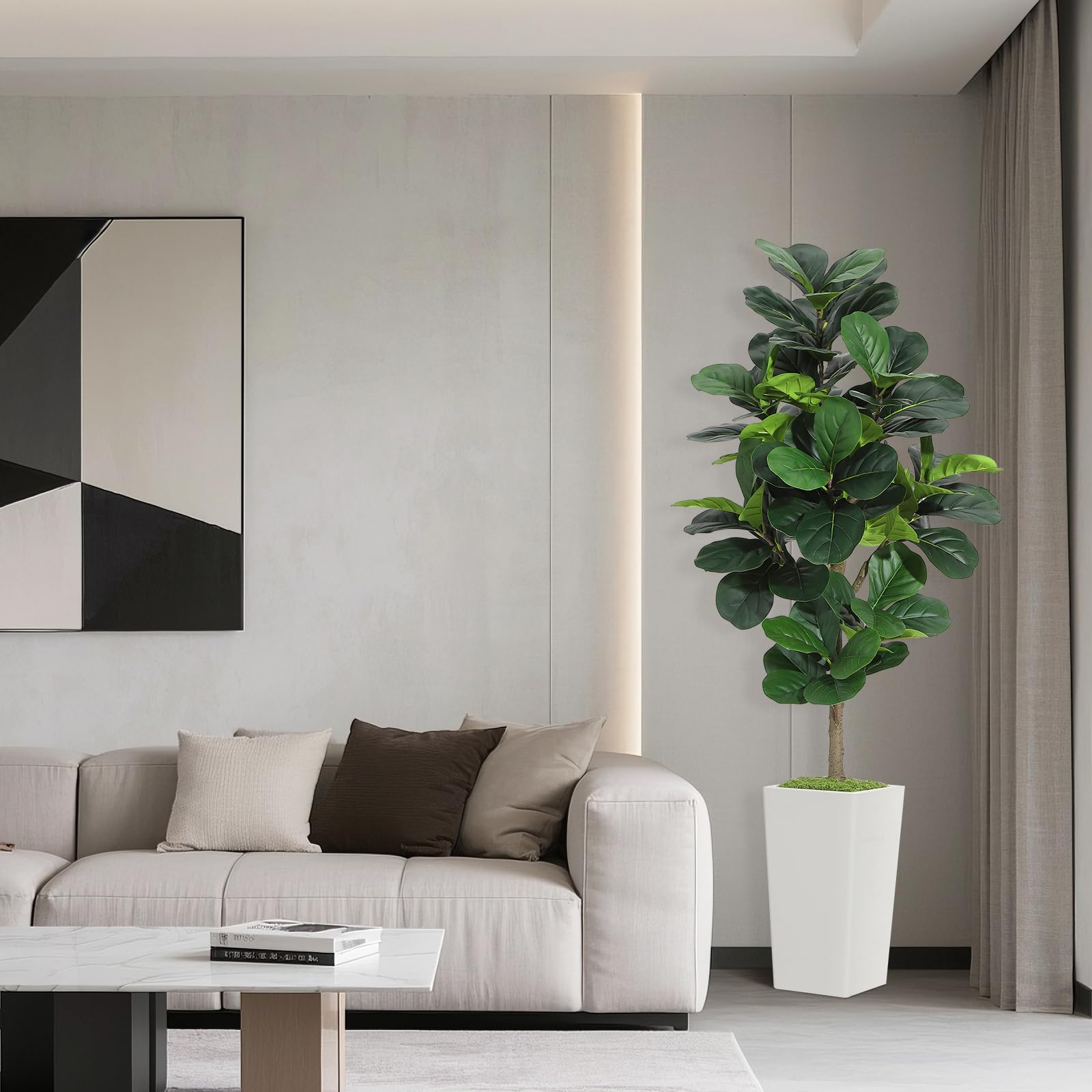 Artificial Fiddle Leaf Fig Tre - Ficus Lyrata Tree บทวิจารณ์และราคา