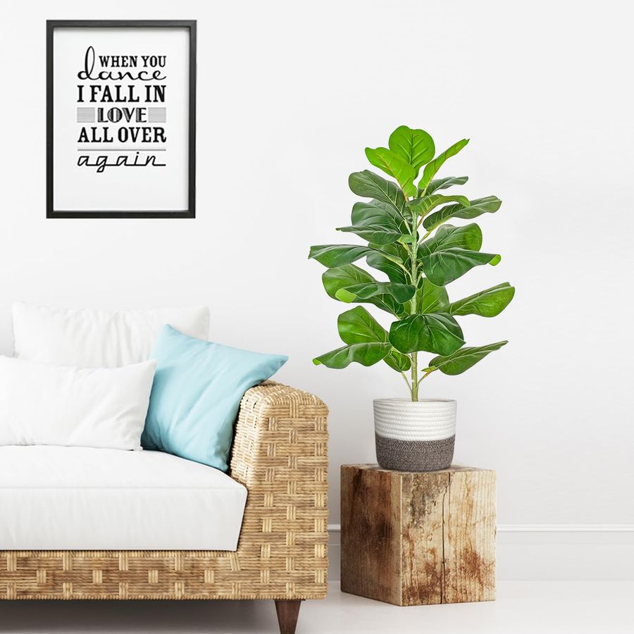 Artificial Fiddle Leaf Fig Tre - Ficus Lyrata Tree บทวิจารณ์และราคา