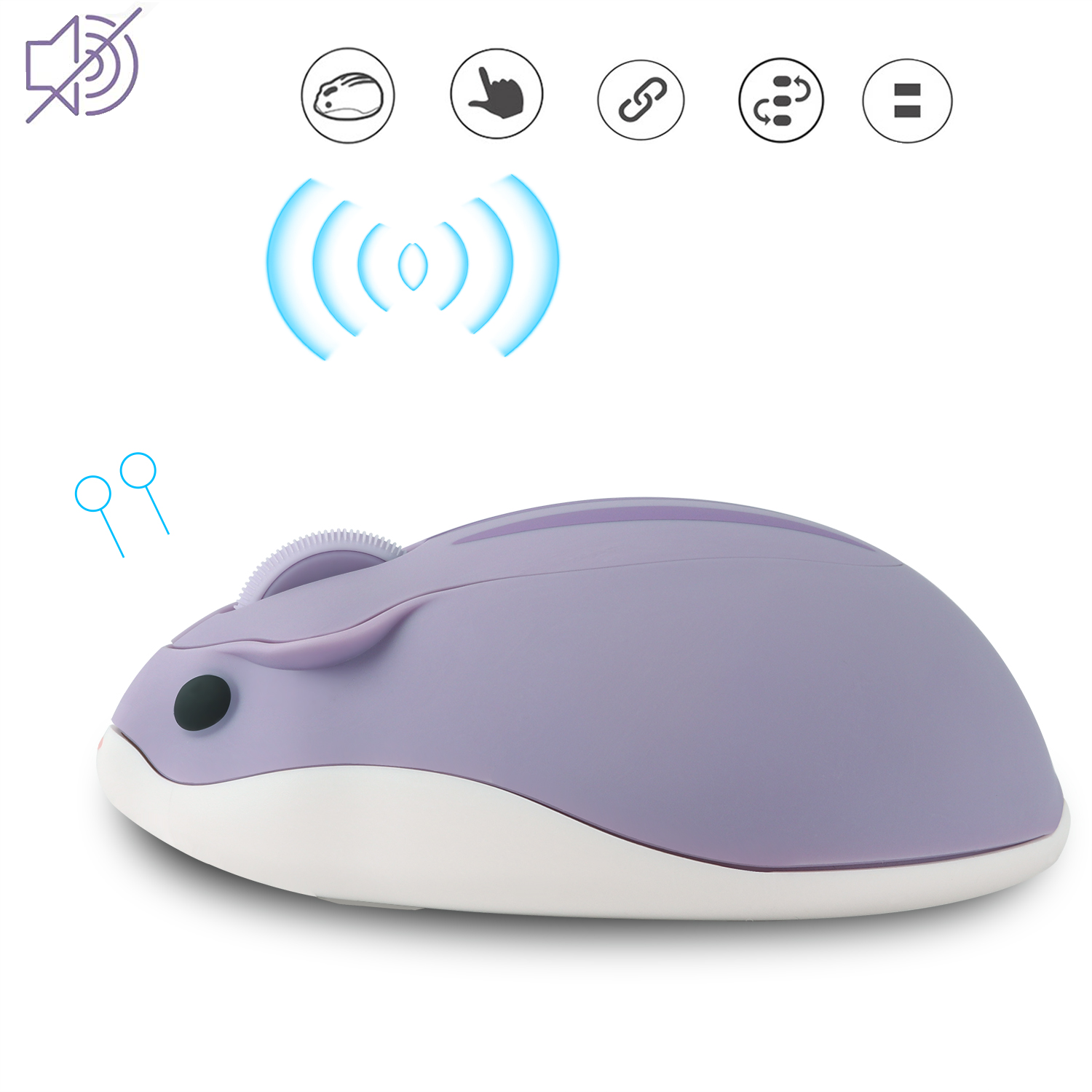 2.4G Wireless Mouse Purple Ham - Tradescantia Purple บทวิจารณ์และราคา