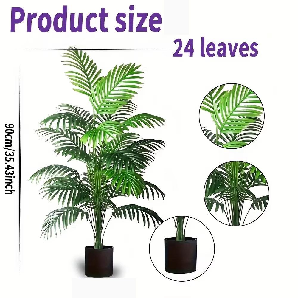 24 Leaves Areca Palm Artificia - Dracaena Marginata บทวิจารณ์และราคา