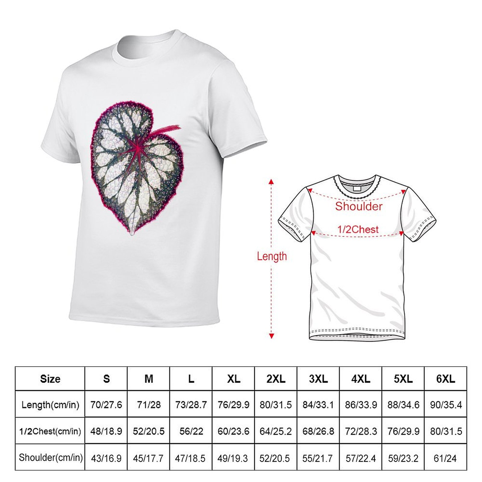 Begonia rex T-Shirt man graphi - Begonia Rex บทวิจารณ์และราคา