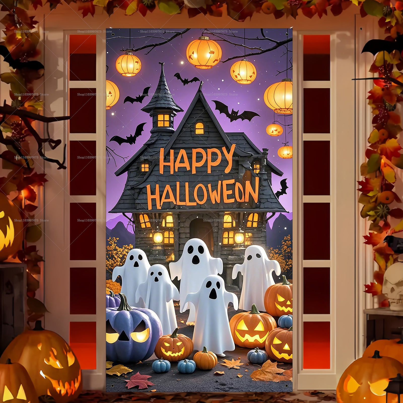 Happy Halloween Door Banner Ev - Spider Plant Hanging บทวิจารณ์และราคา