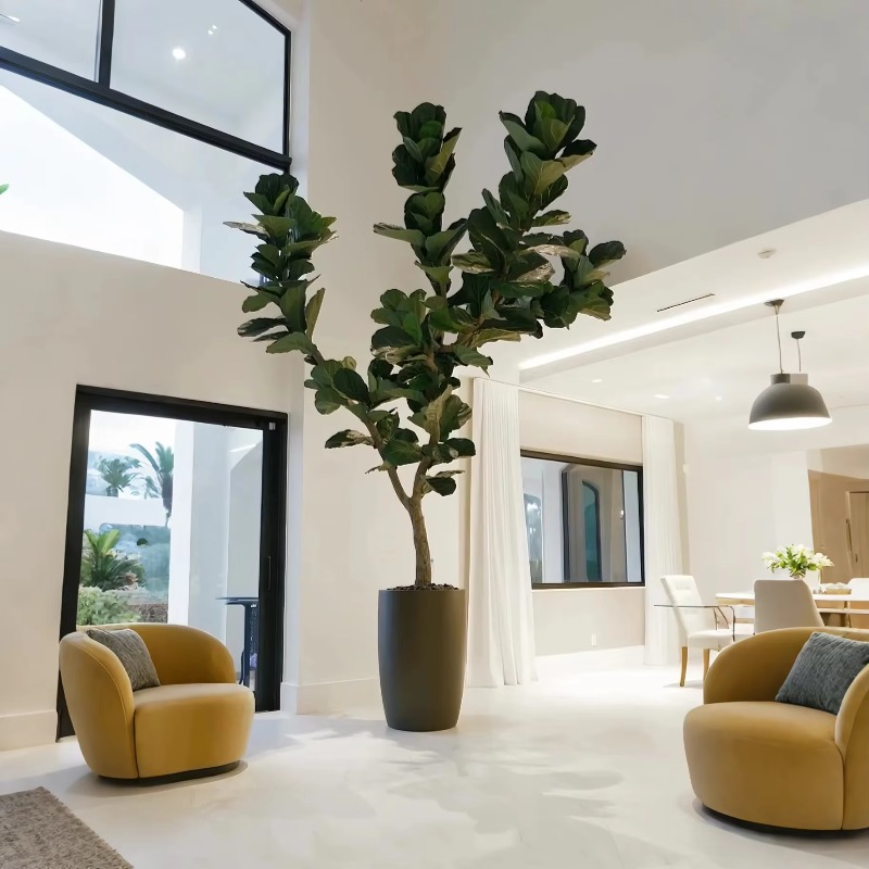 Artificial Plants Indoor Potte - Ficus Lyrata Tree บทวิจารณ์และราคา