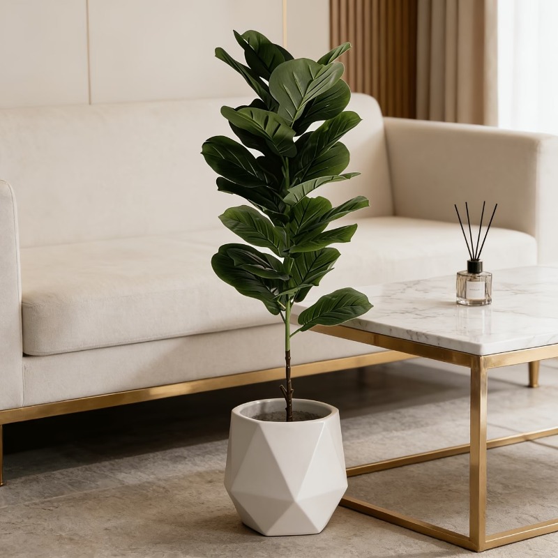 1Pc 100cm Artificial Ficus Lyr - Ficus Lyrata Tree บทวิจารณ์และราคา