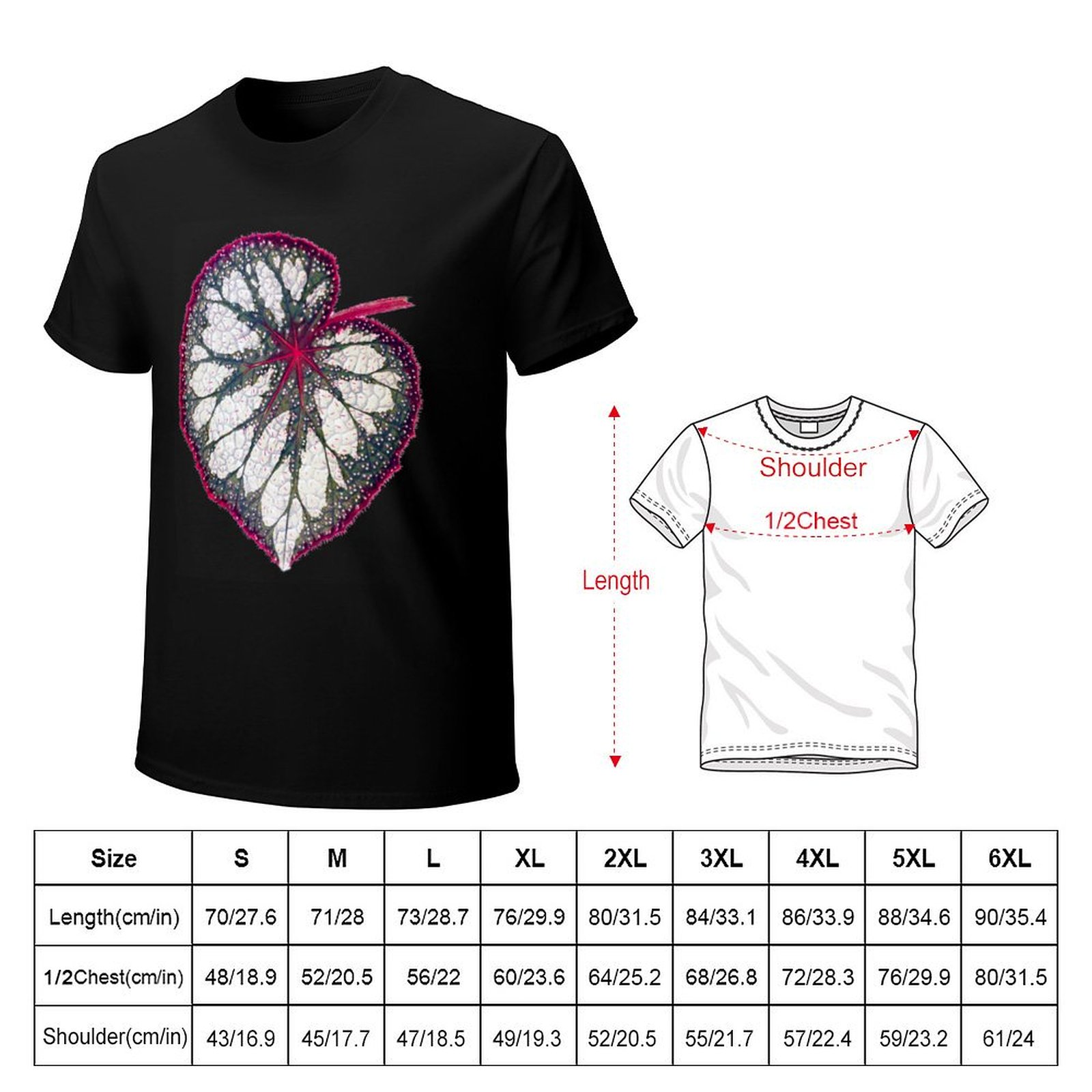 Begonia rex T-Shirt Work Outdo - Begonia Rex บทวิจารณ์และราคา
