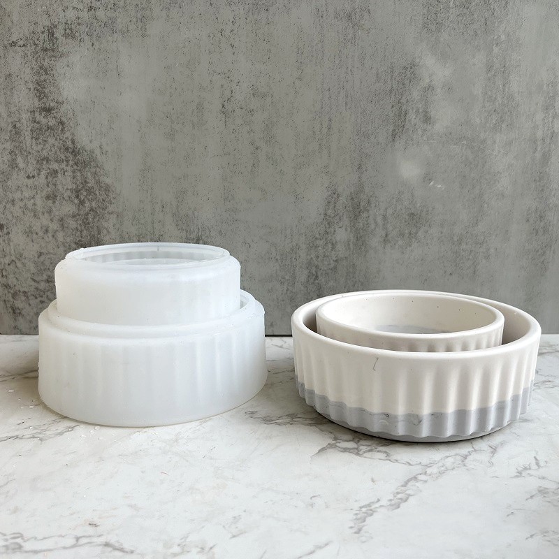 Stripe Flowerpot Silicone Mold - Echeveria Succulent บทวิจารณ์และราคา
