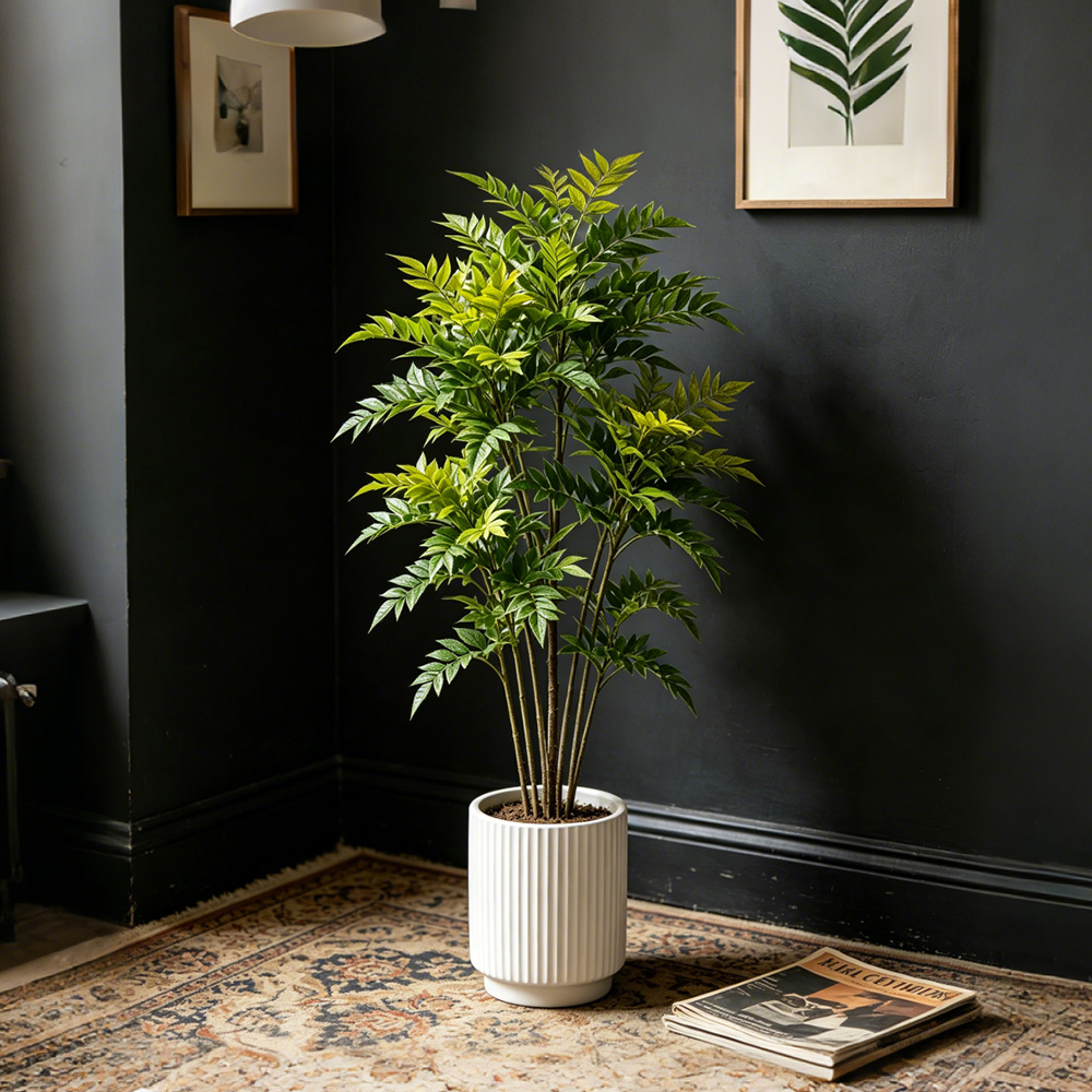 73-135cm Artificial Nandina Pl - Ficus Lyrata Tree บทวิจารณ์และราคา