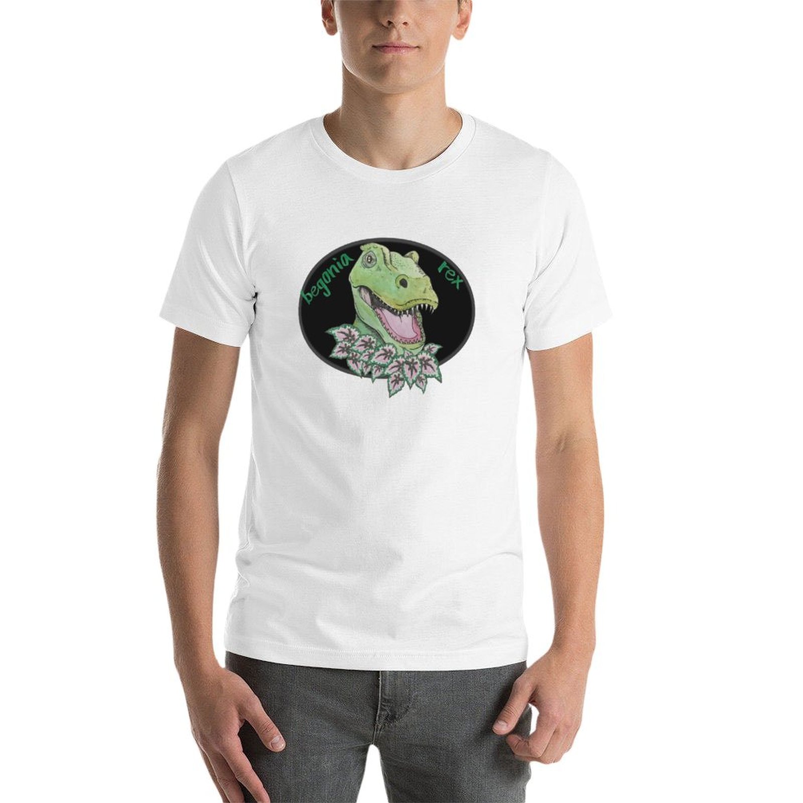 T rex begonia T-Shirt cotton t - Begonia Rex บทวิจารณ์และราคา